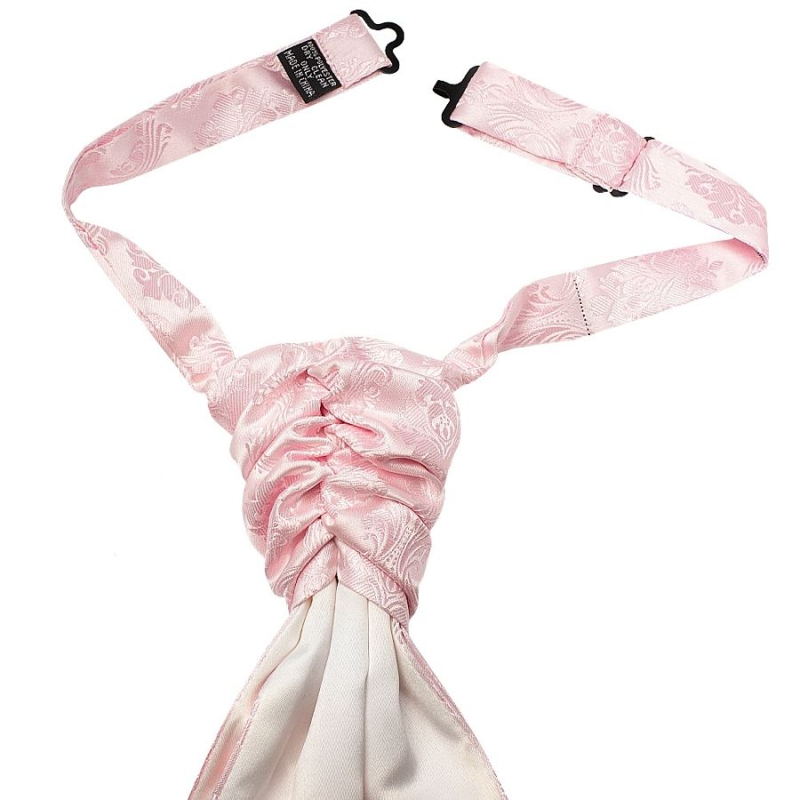 Blush Pink Paisley Men's Cravat Tie and Pocket Square Set