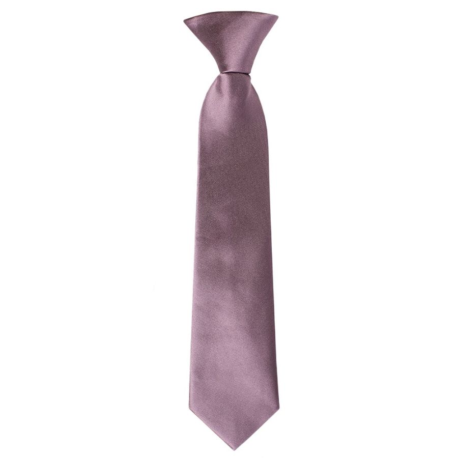 Pre Tied Plain Mauve Boys Tie Age 4-7