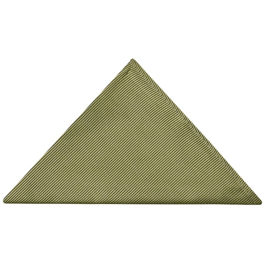 Khaki Twill Silk Pocket Square