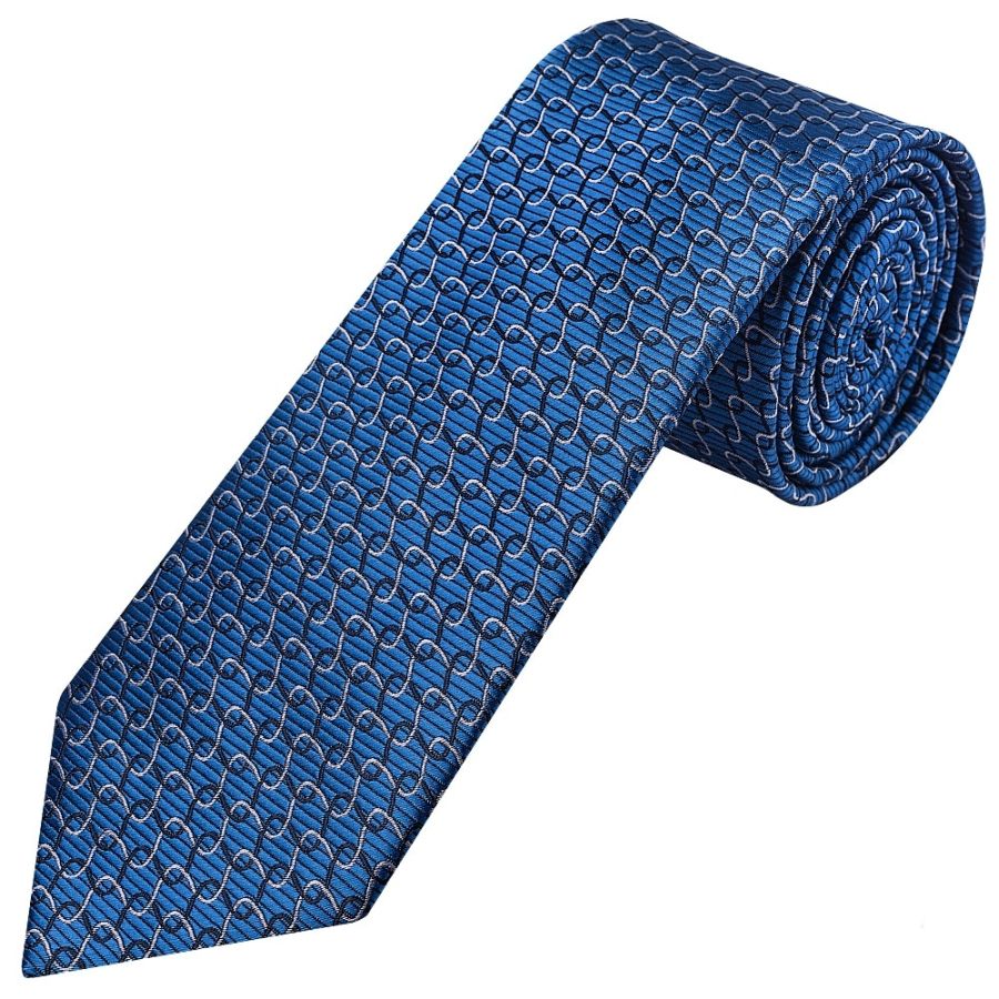 Slim Blue Swirl Men's Tie