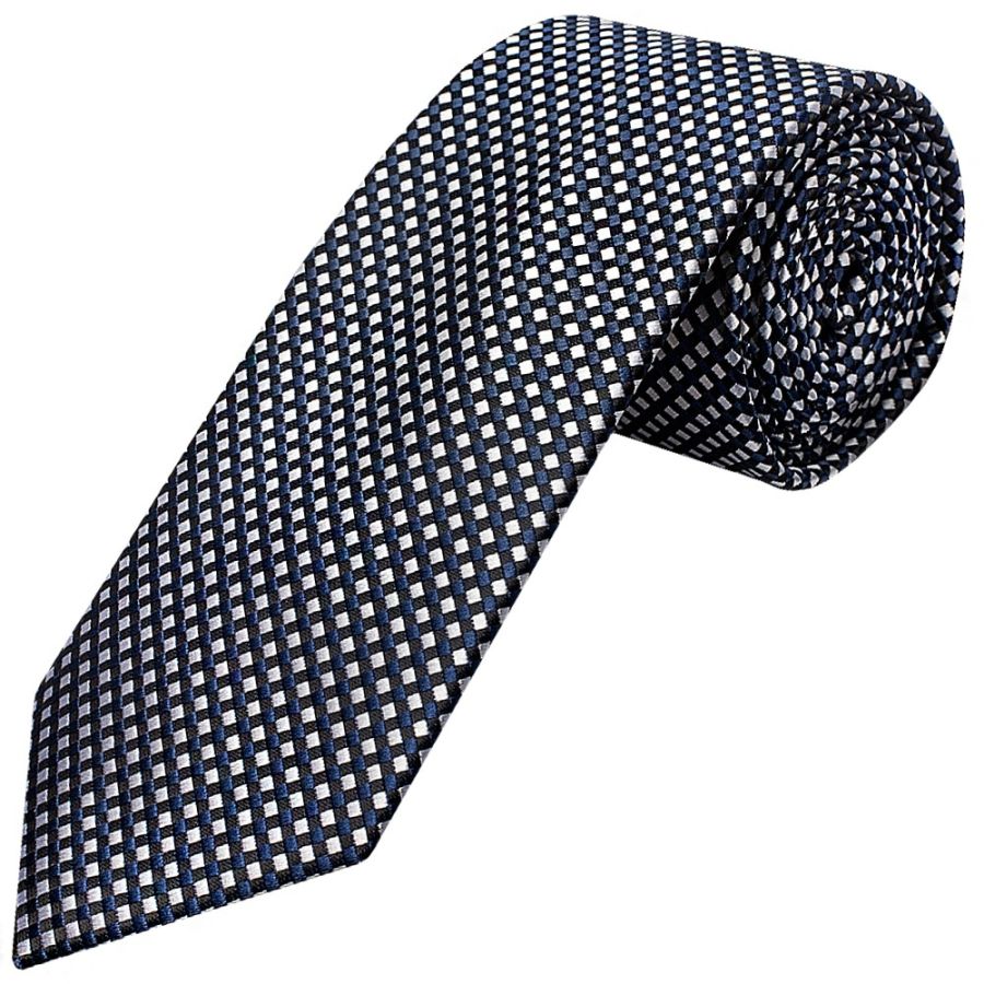 Navy Diamond Neat Classic Men's Tie