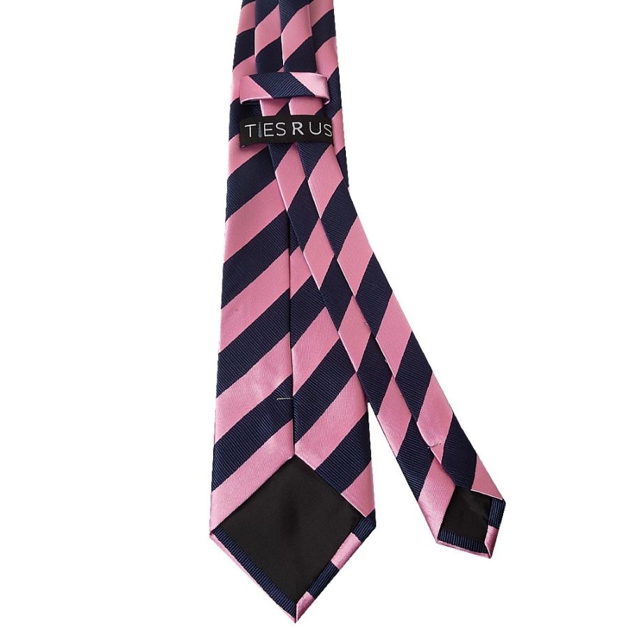 Navy and Pink Striped Classic Men's Tie