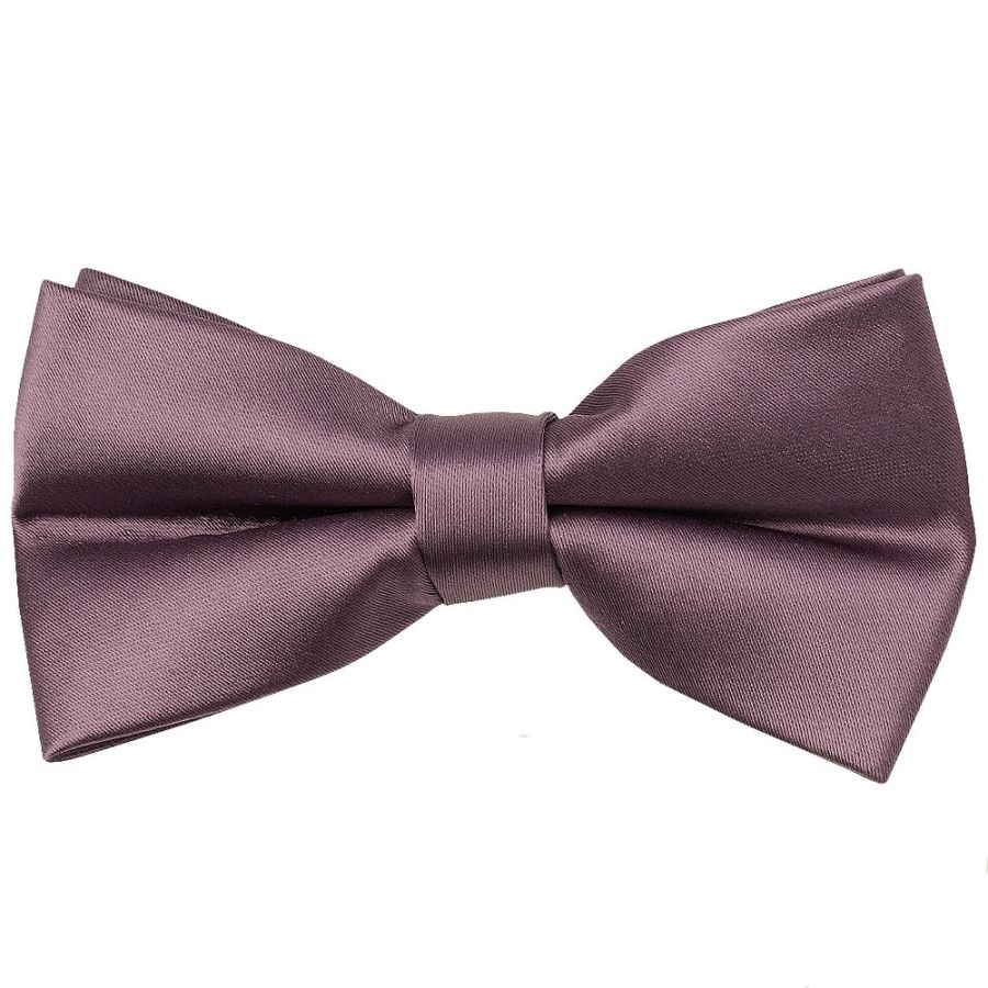 Pre Tied Mauve Boys Bow Tie and Pocket Square Set Age 4-7