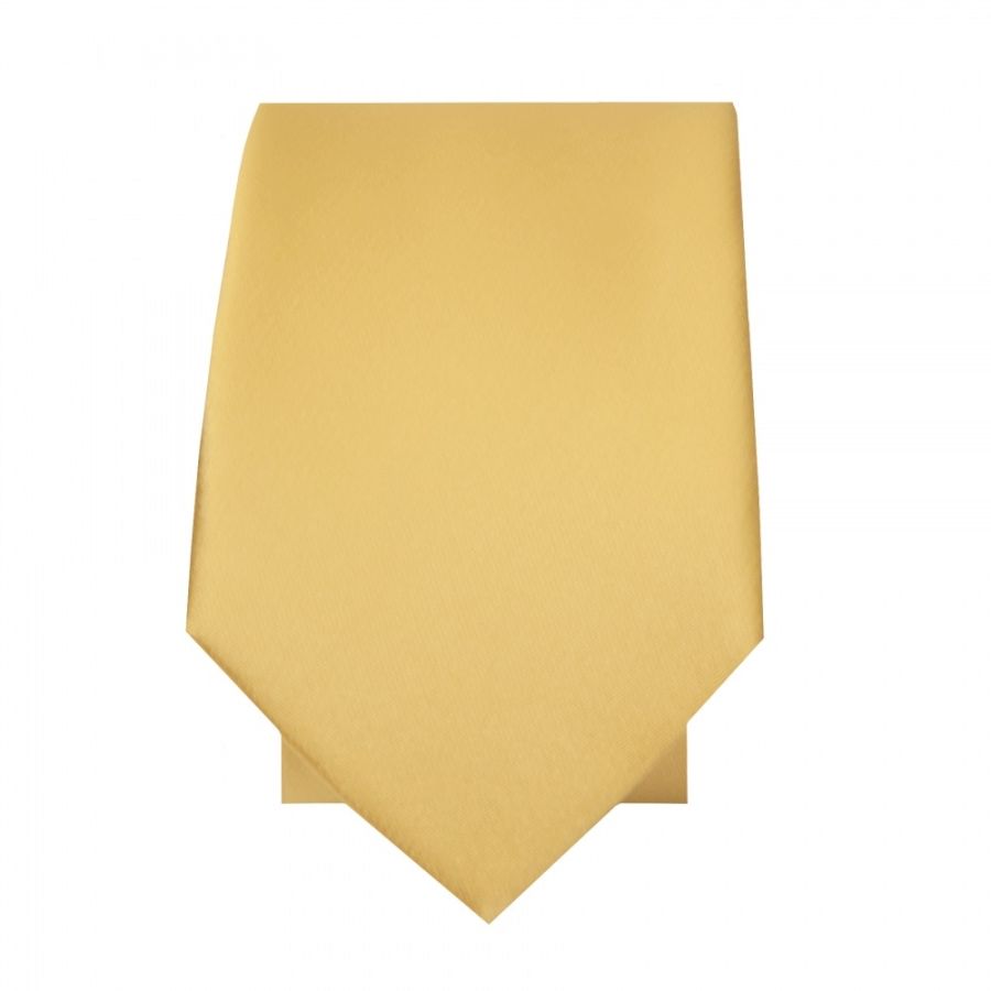 Plain Caramel Satin Silk Skinny Men's Tie