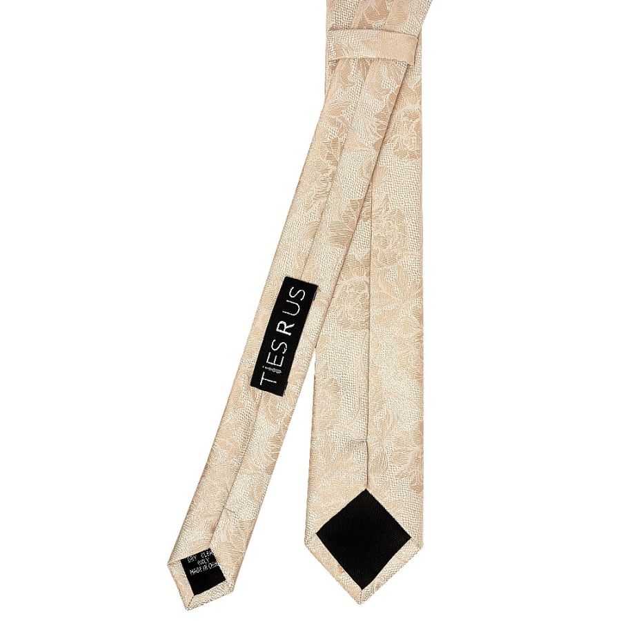 Gold Flower Skinny Men's Tie