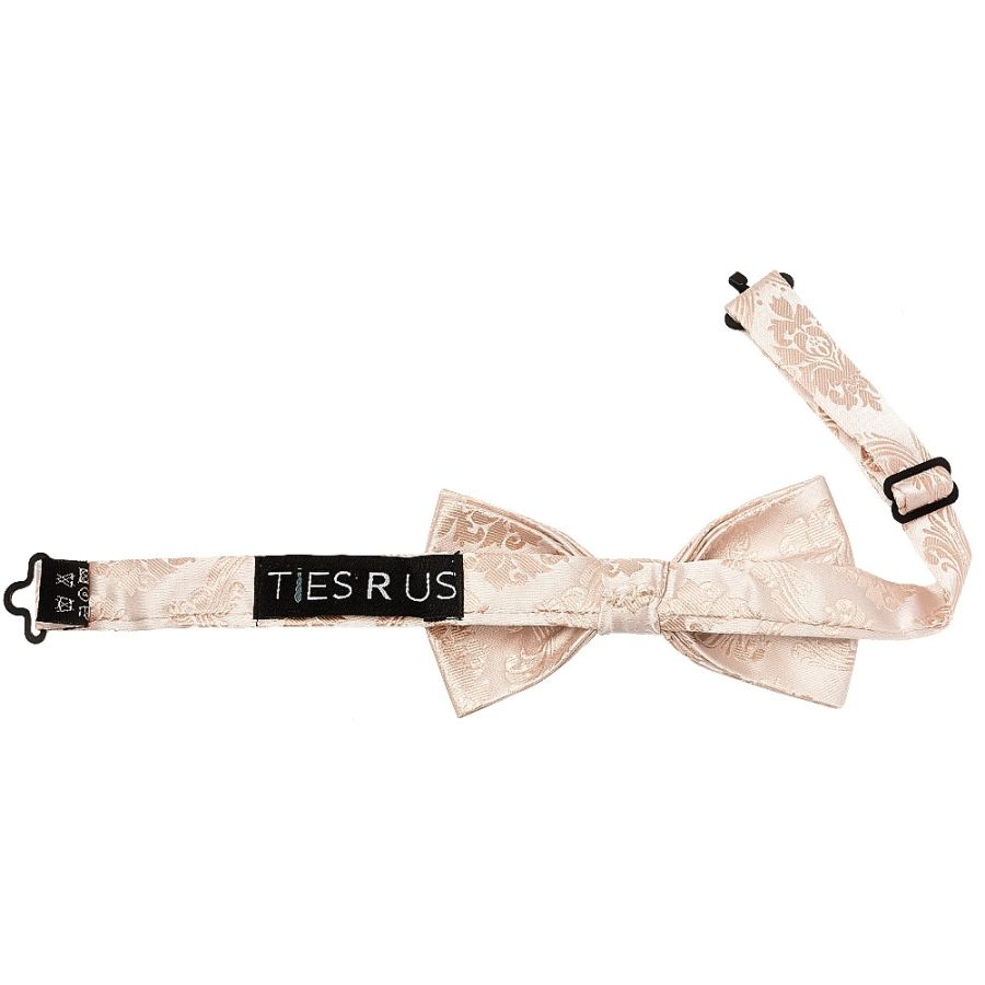 Pre Tied Nude Paisley Boys Bow Tie Age 4-7