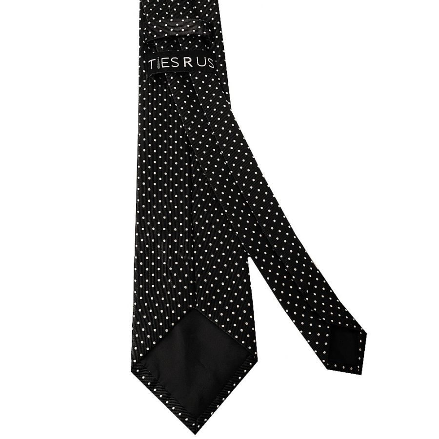 Black and White Polka Dot Classic Men's Tie