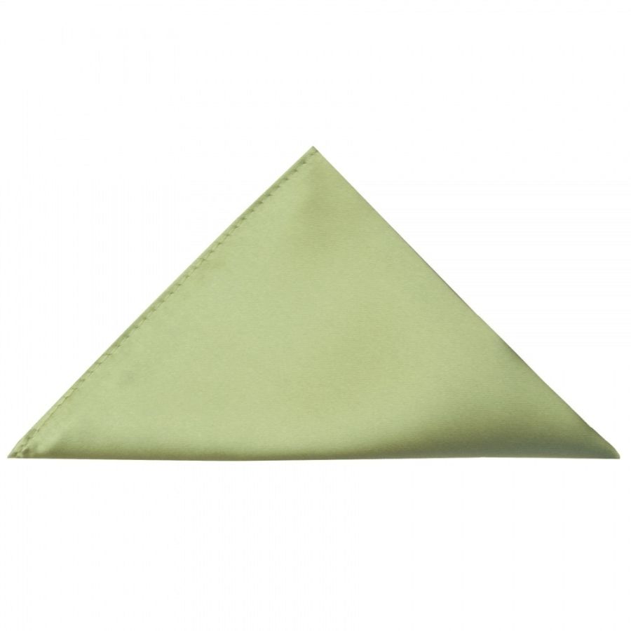 Pre Tied Sage Green Satin Boys Bow Tie and Pocket Square