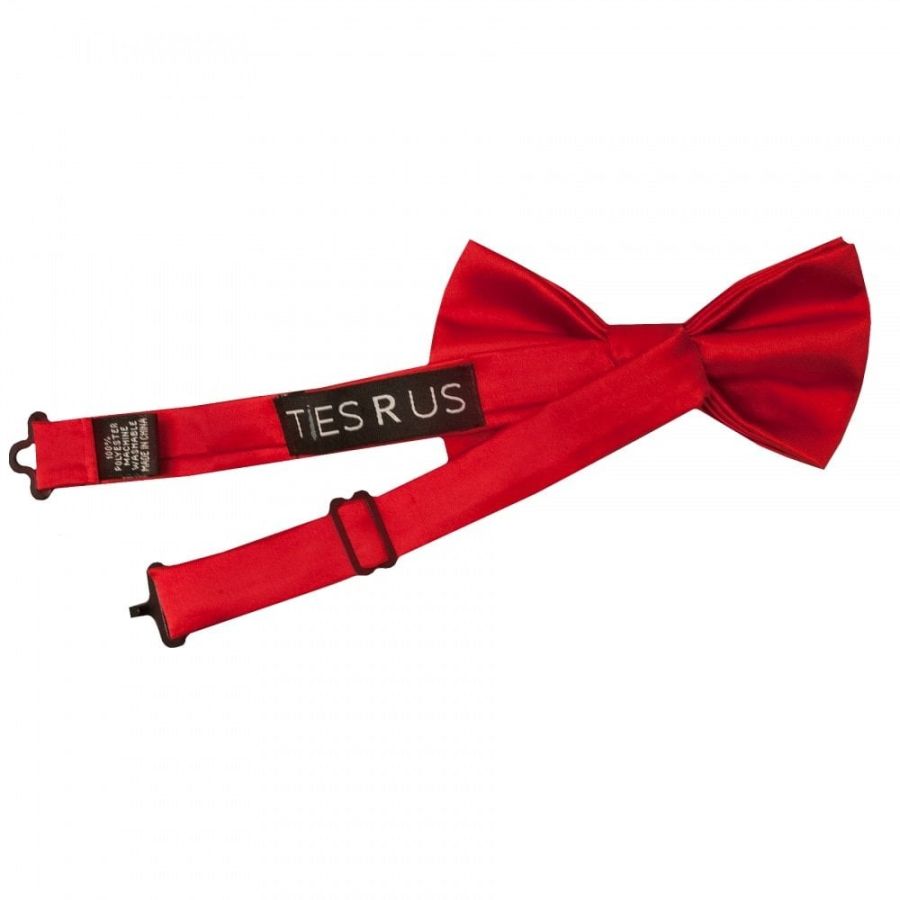 Pre Tied Scarlet Red Boys Bow Tie Age 18 Months-3 Years