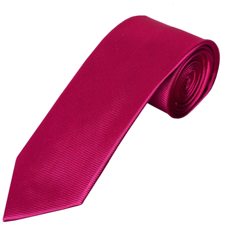 Fuchsia Pink Silk Twill Classic Men's Tie