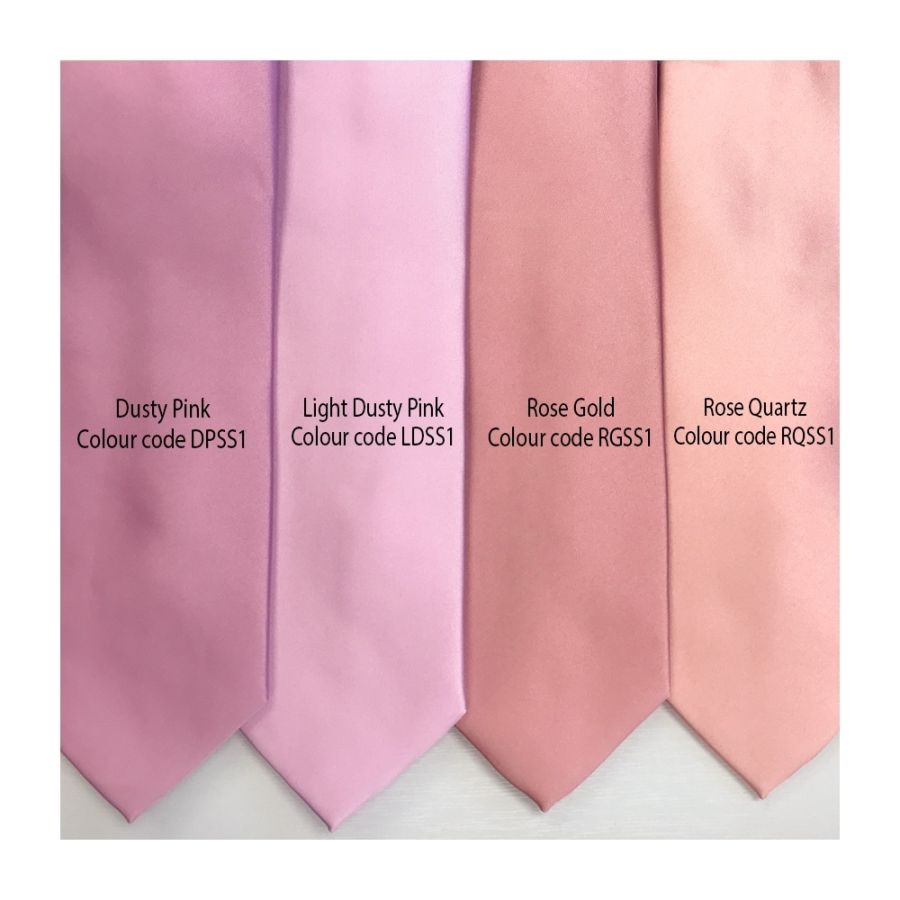 Plain Rose Gold Satin Men's Cravat Tie