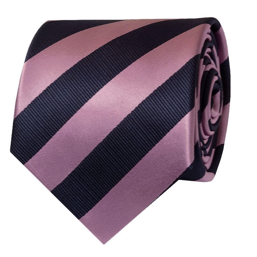 Navy and Lilac Striped Classic Men's Tie