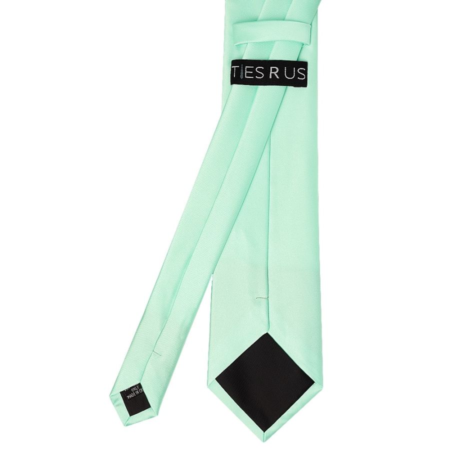 Plain Mint Green Satin Classic Men's Tie