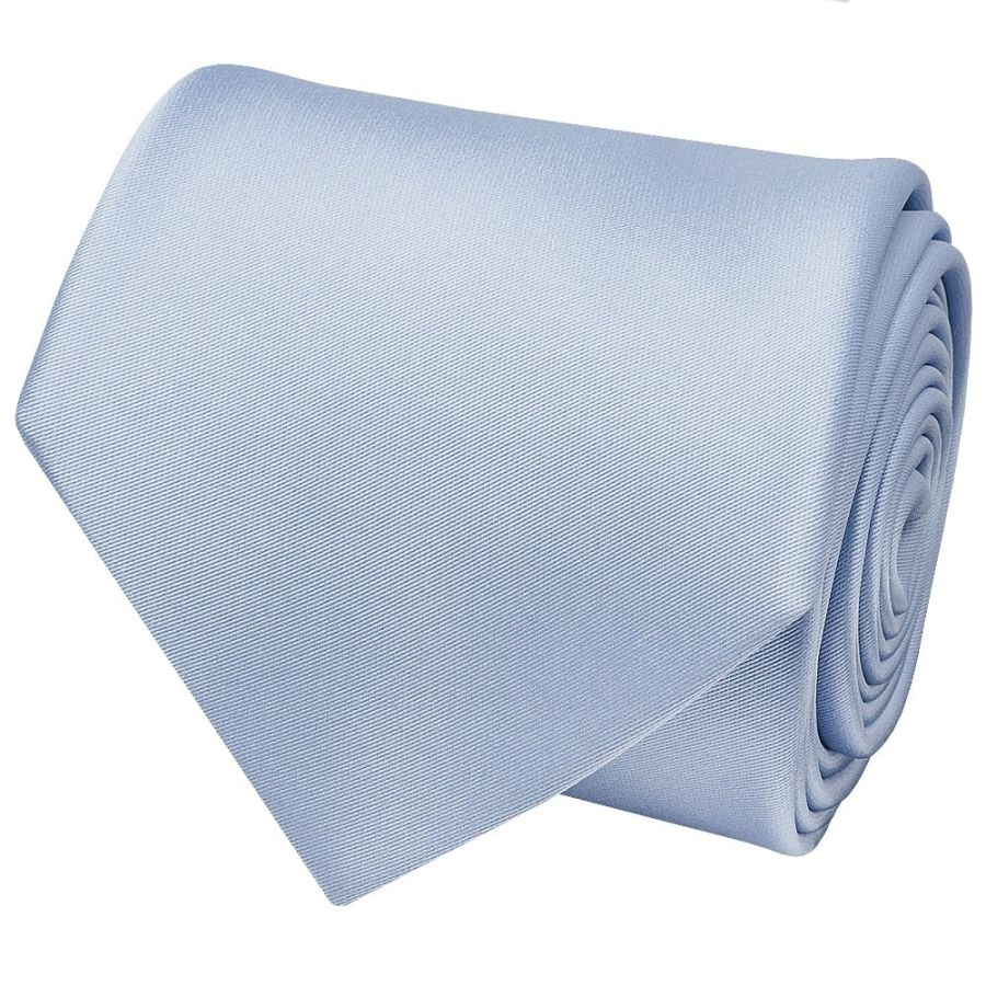 Plain Dusty Blue Satin Classic Men's Tie