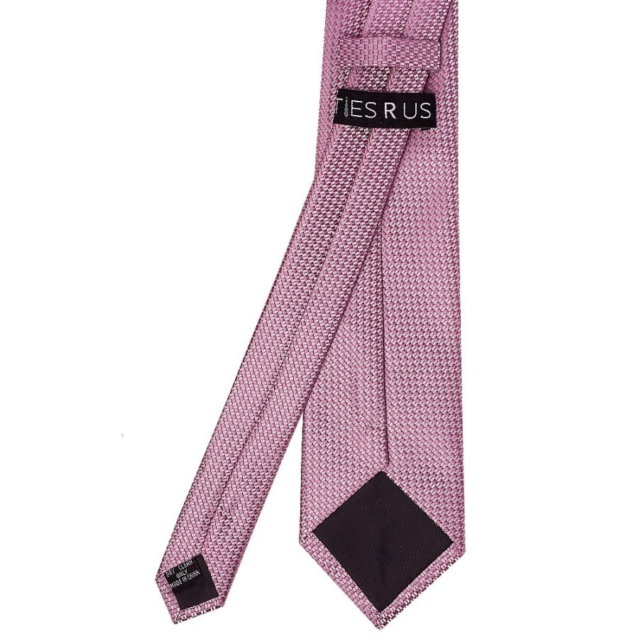 Dusty Pink Textured Classic Tie and Pocket Square Set