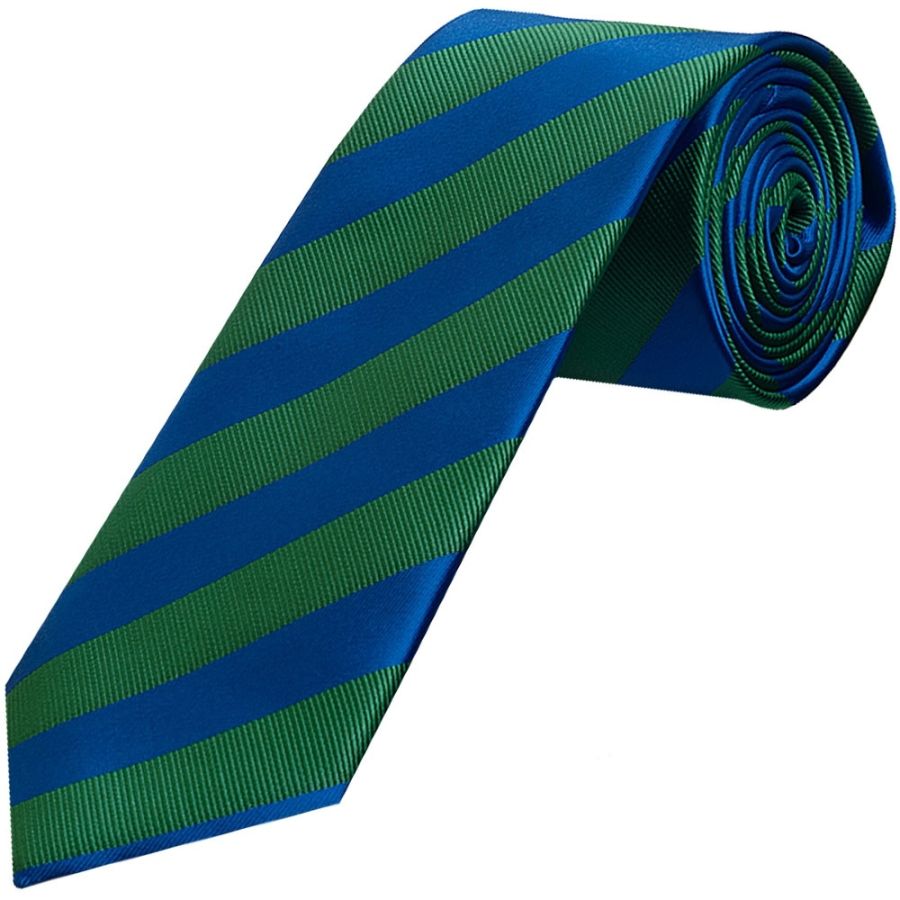 Blue and Green Striped Classic Men's Tie