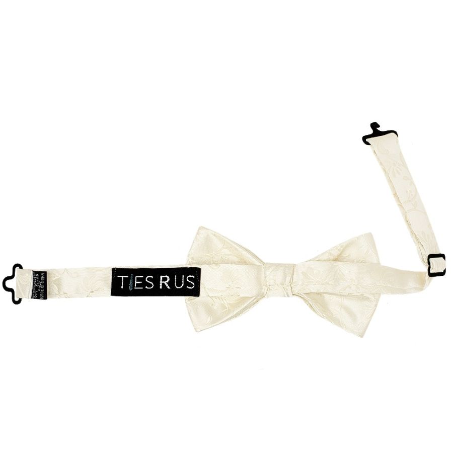 Pre Tied Ivory Floral Boys Bow Tie Age 4-7