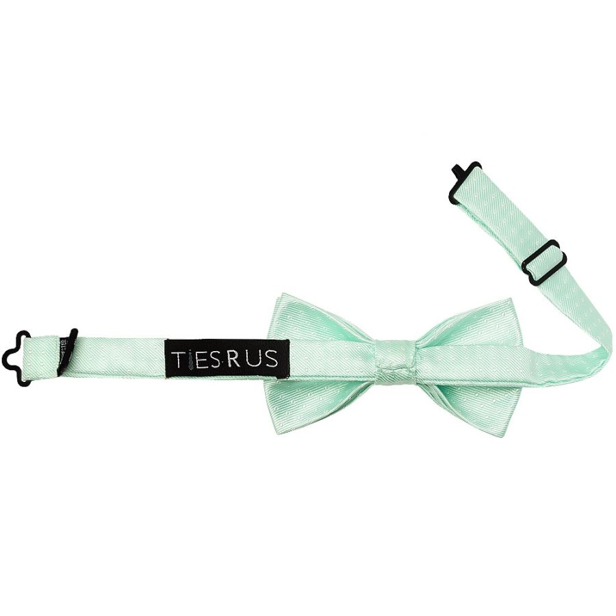 Pre Tied Mint Polka Dot Boys Bow Tie Age 4-7
