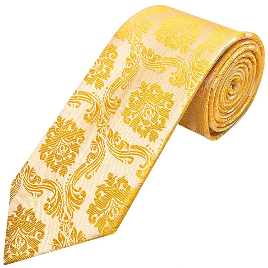 Bright Yellow Paisley Classic Men's Tie