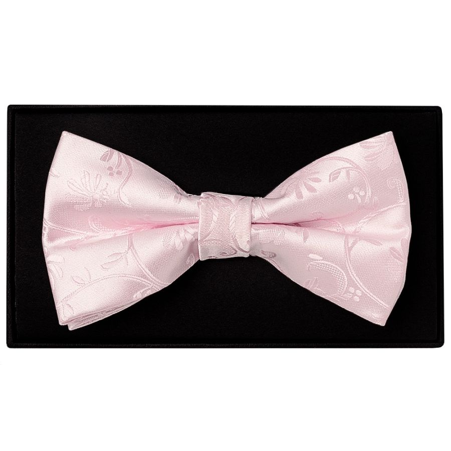 Blush Pink Floral Handmade Mens Bow Tie