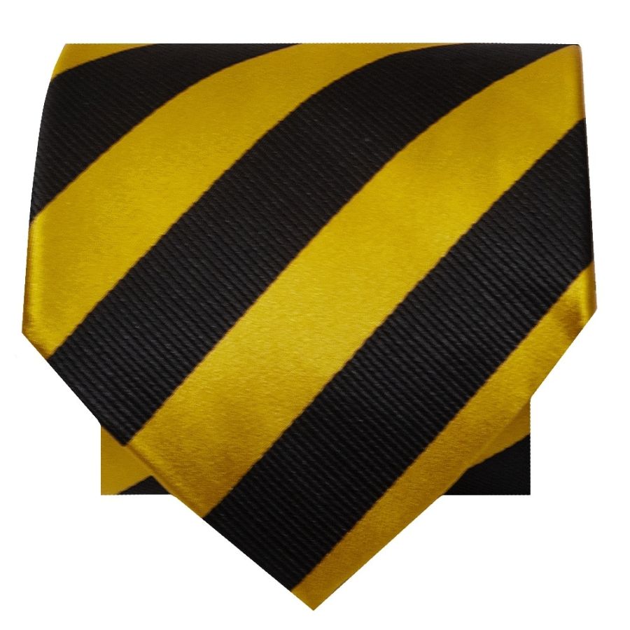 Black and Gold Striped Classic Men's Tie