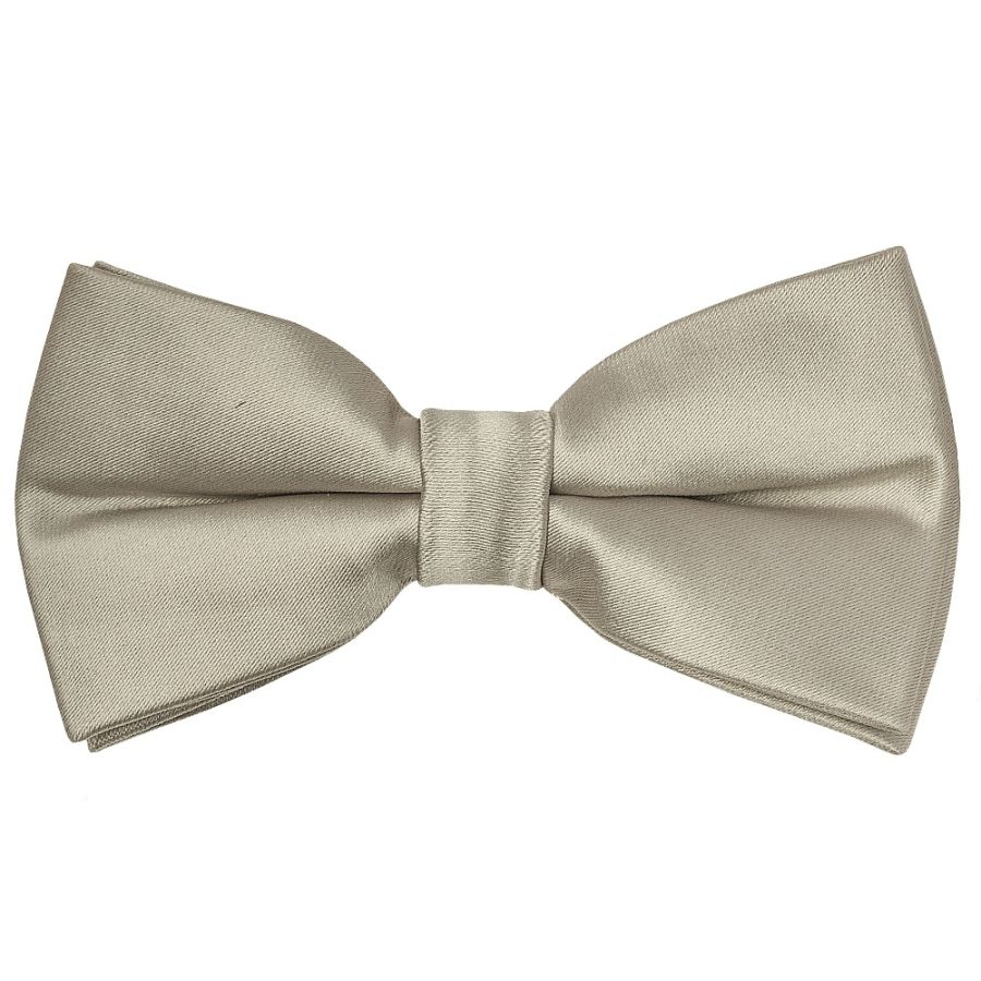 Pre Tied Plain Dusty Sage Satin Boys Bow Tie Age 8-11