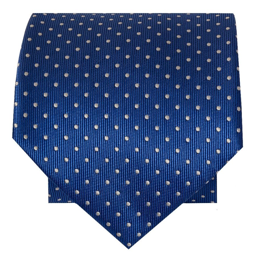 Blue and White Polka Dot Classic Men's Tie