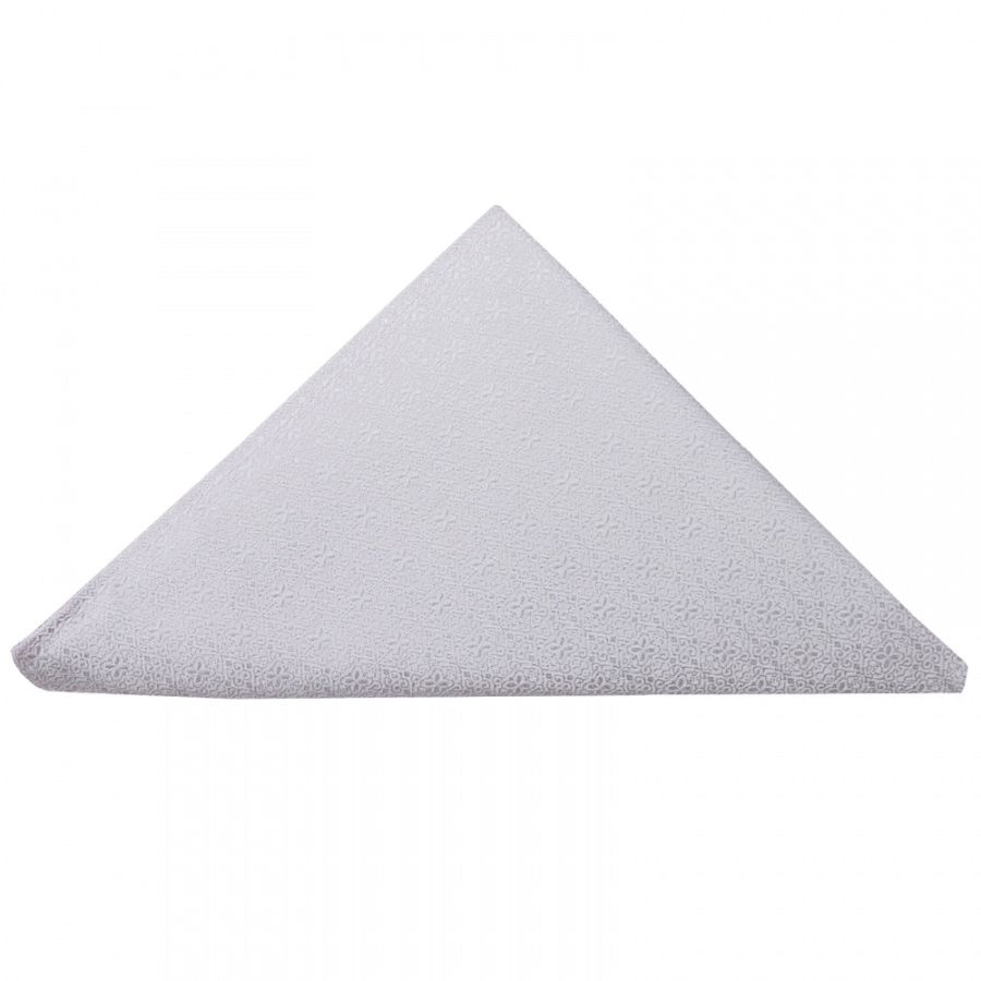 Lilac Self Floral Textured Silk Pocket Square