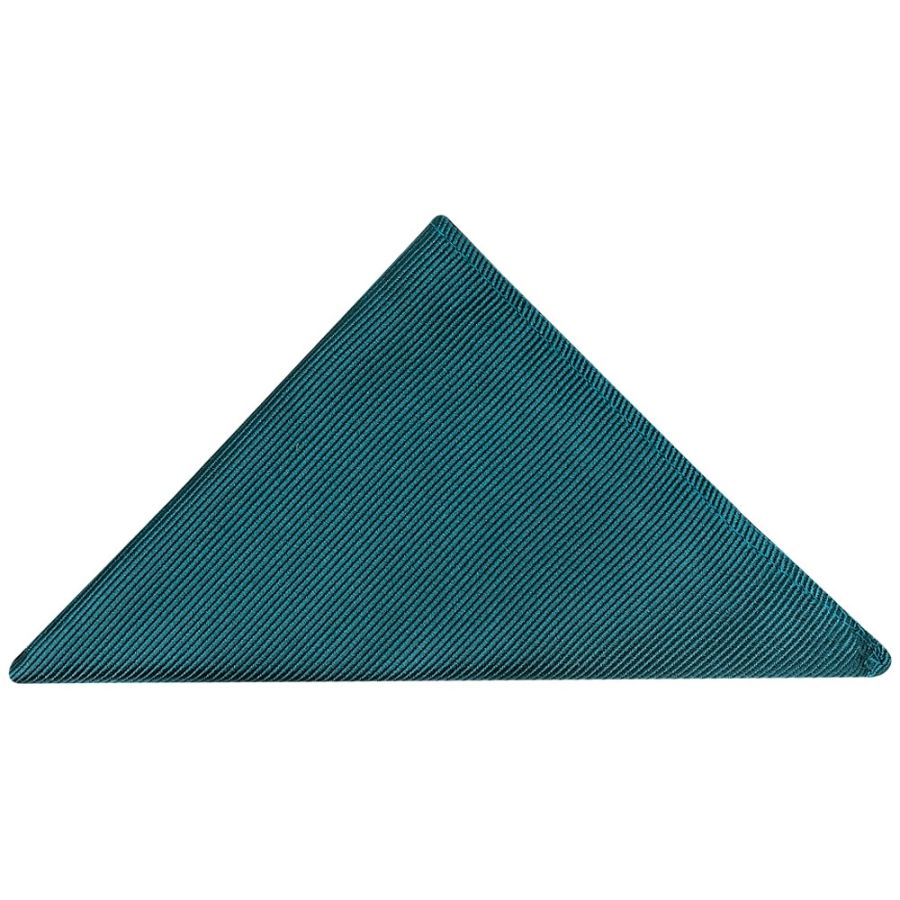 Teal Twill Silk Pocket Square