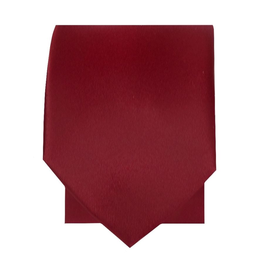 Plain Maroon Satin Skinny Boys Tie