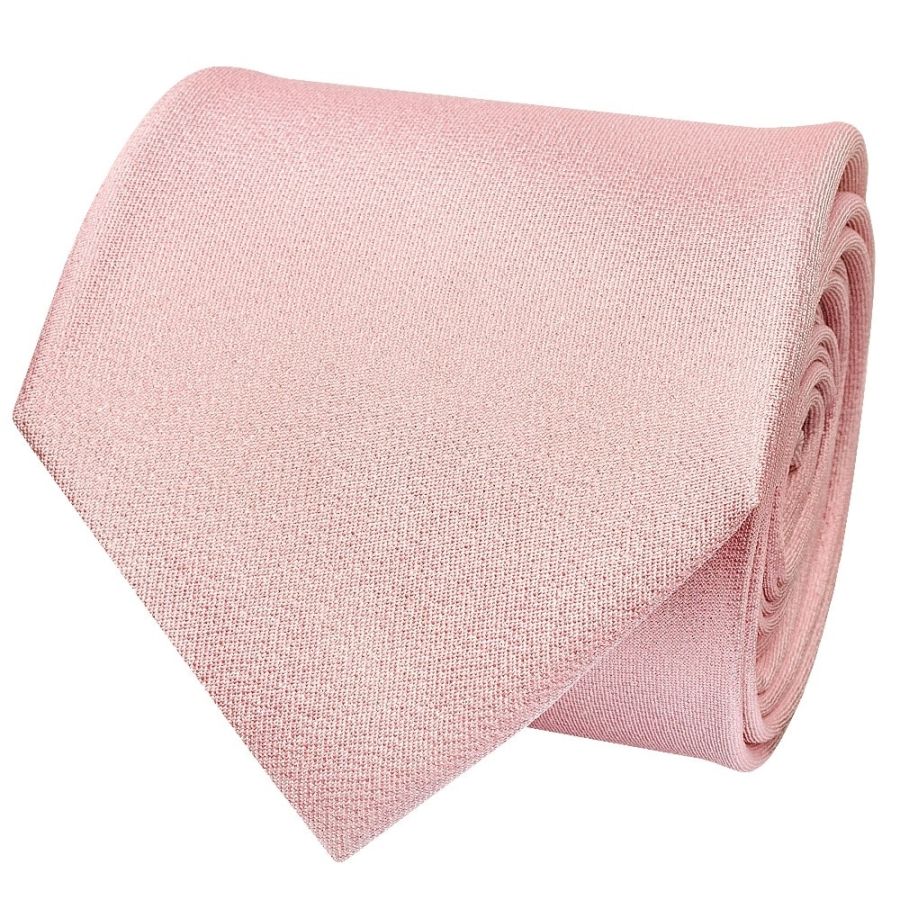Plain Dusty Rose Silk Classic Men's Tie and Pocket Square Set