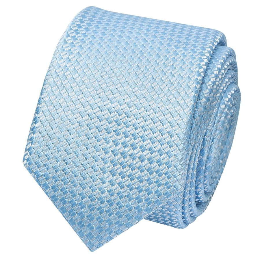Dusty Blue Textured Skinny Tie
