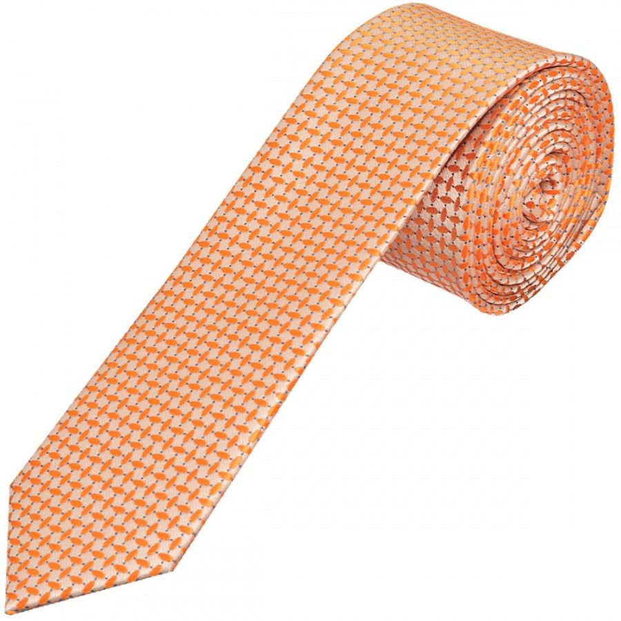 Orange Neat Skinny Men's Tie