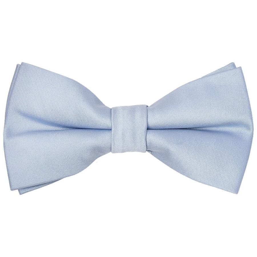 Pre Tied Dusty Blue Boys Bow Tie and Pocket Square Age 4-7