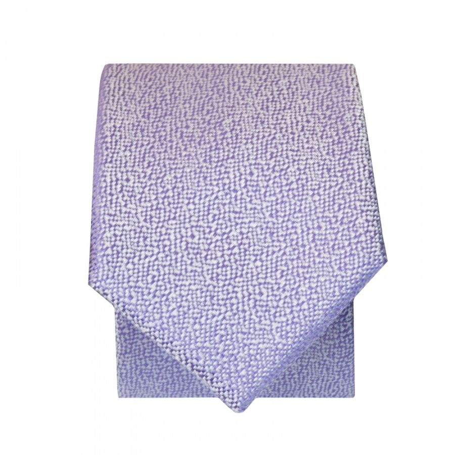 Plain Purple Textured Silk Skinny Men's Tie