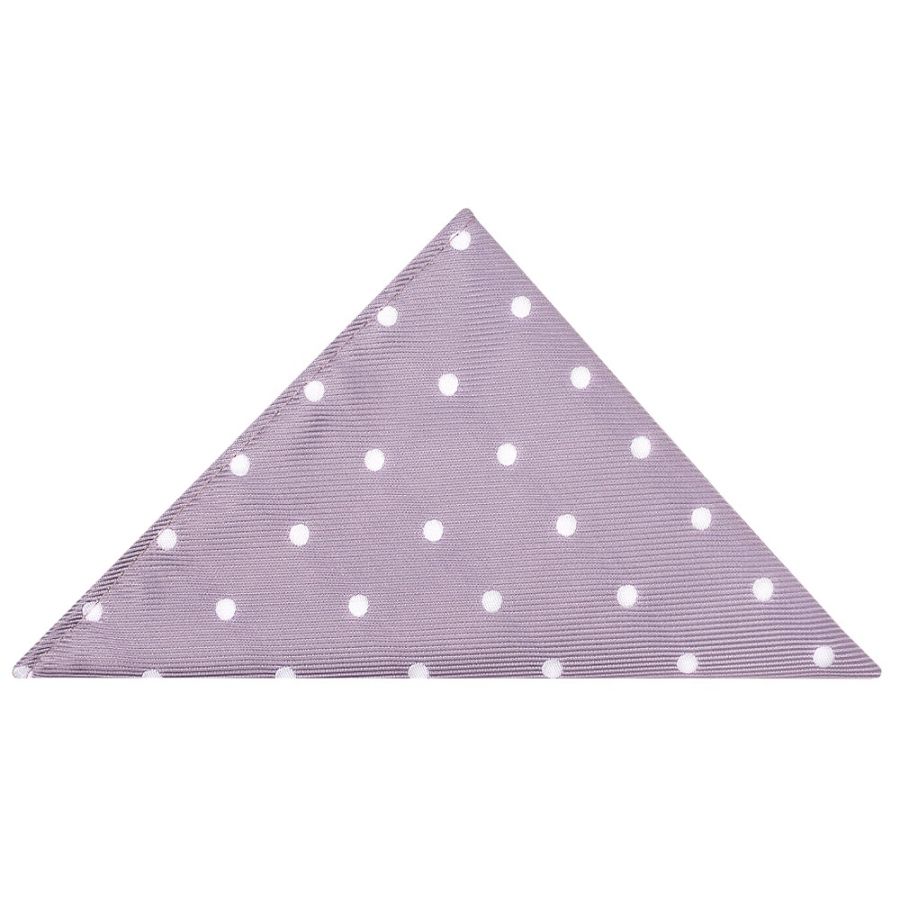 Light Mauve Large White Spot Pocket Square