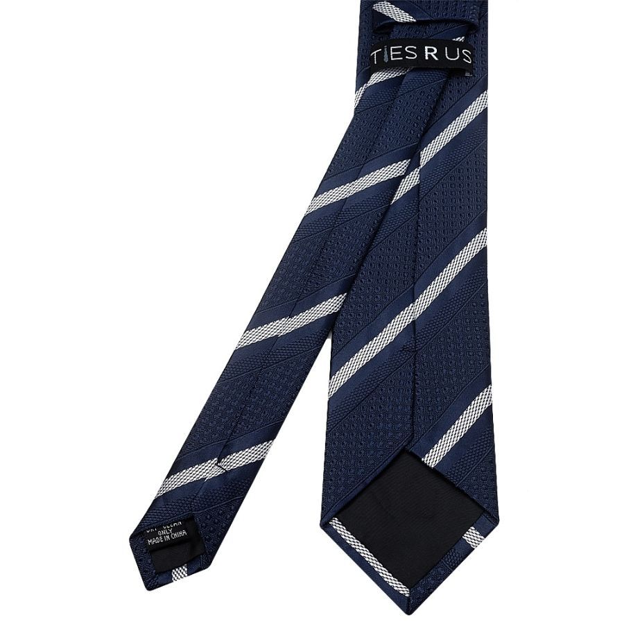 Slim Navy Striped Men's Tie