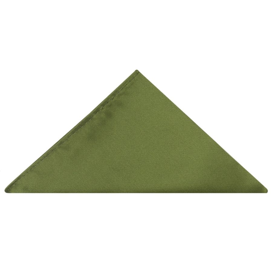 END OF SEASON STOCK Plain Leaf Green Satin Pocket Square