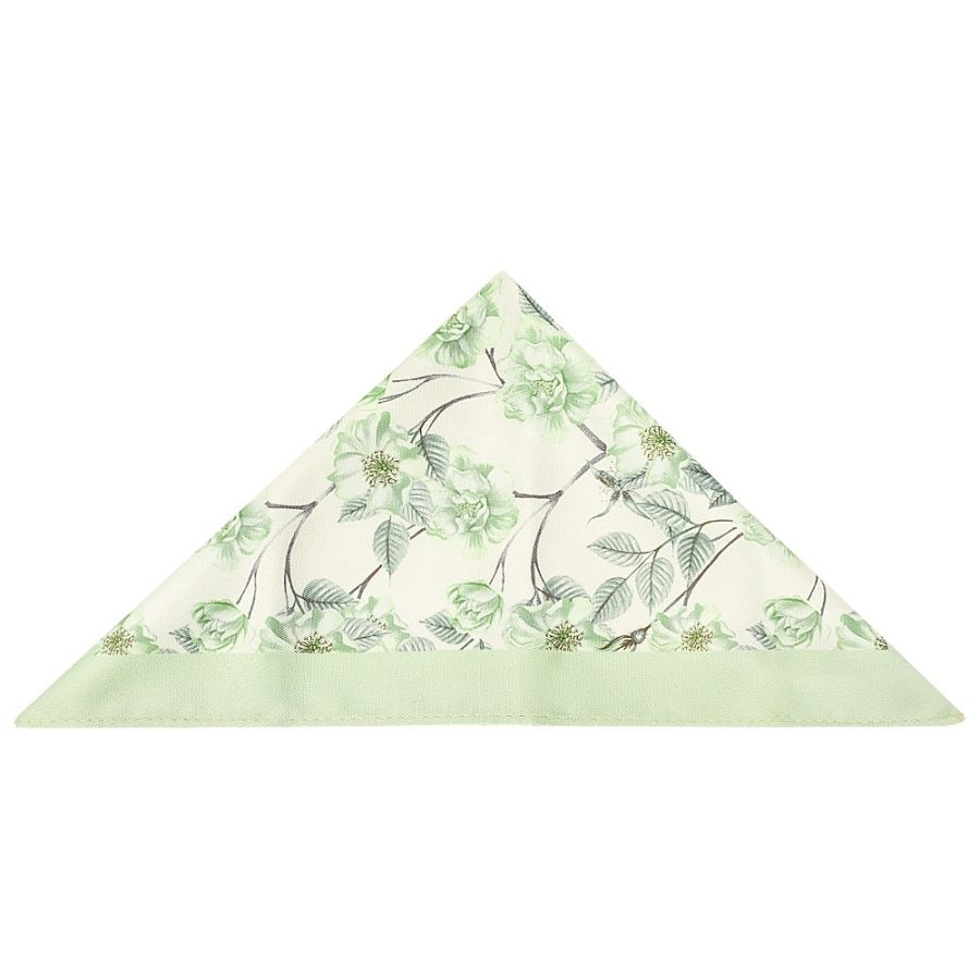 Classic Green Mens Tie with Pocket Square and Lapel Pin Set