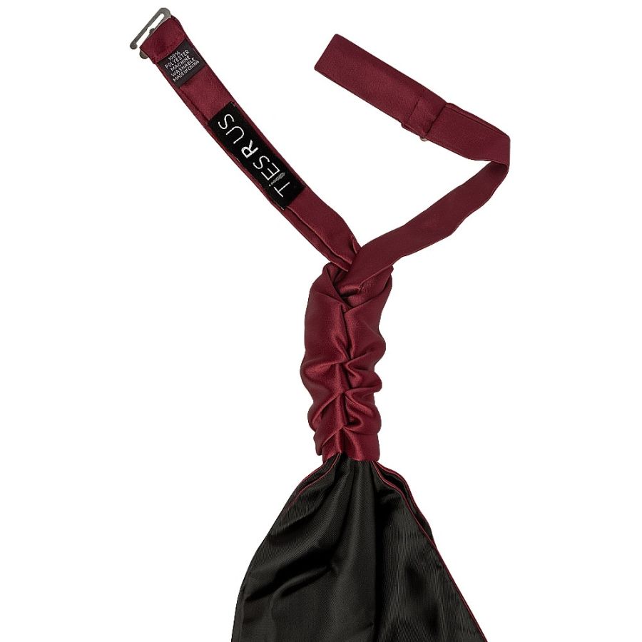 Burgundy Satin Men's Cravat Tie