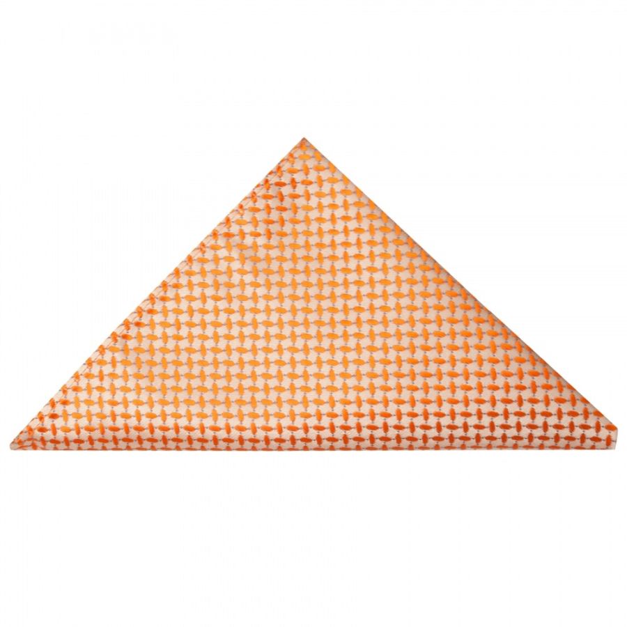 Orange Neat Pocket Square