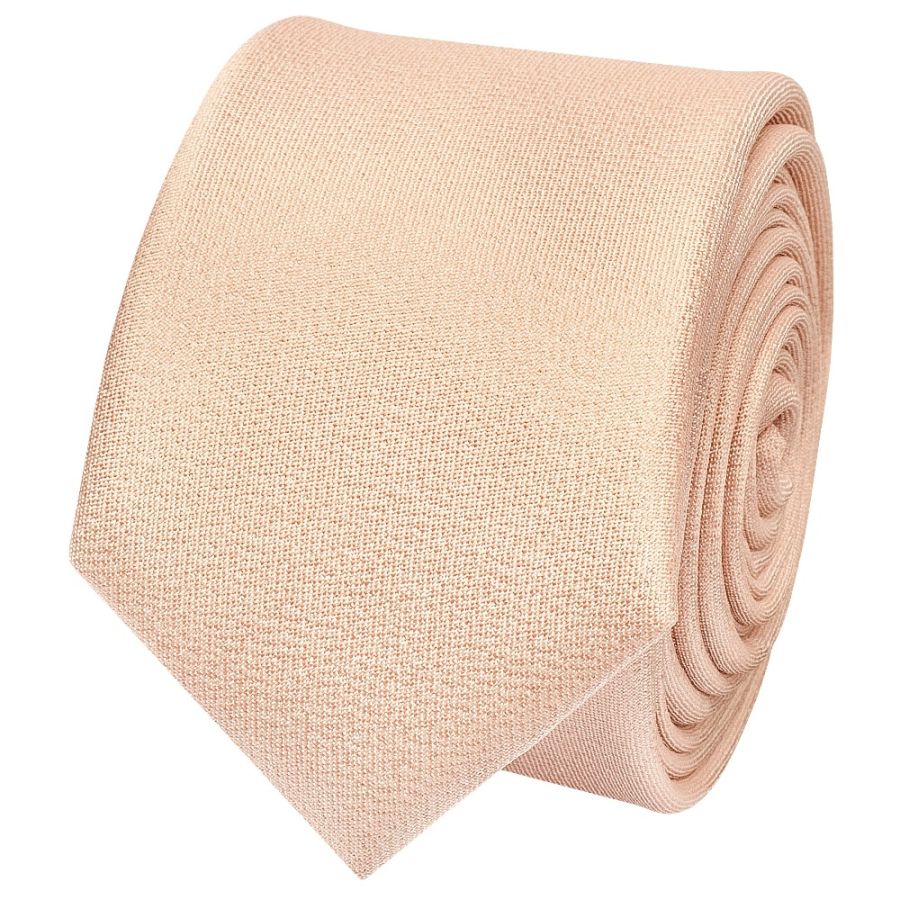 Plain Nude Silk Skinny Boys Tie