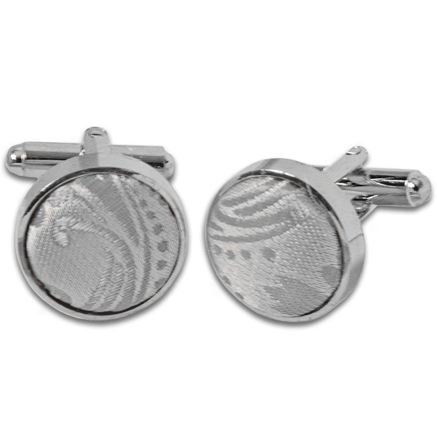 Silver Paisley Cufflinks