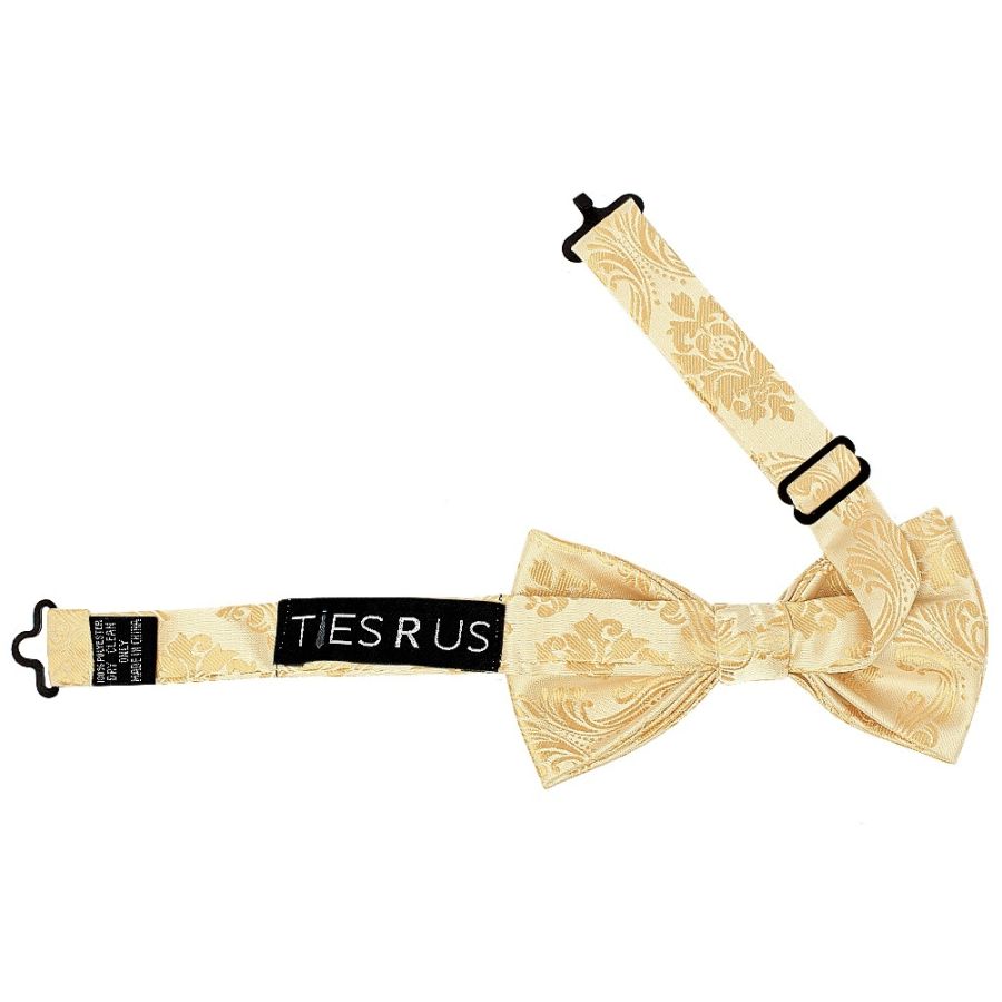 Pre Tied Caramel Paisley Boys Bow Tie Age 4-7