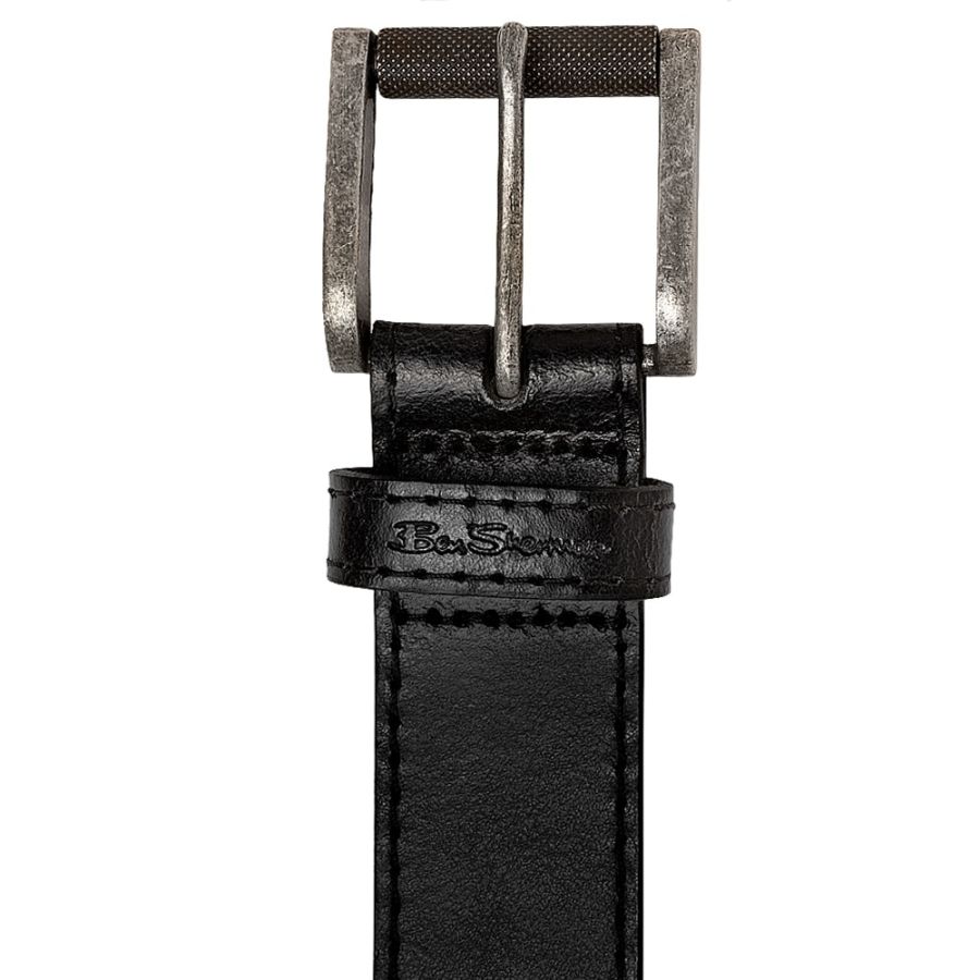 Ben Sherman Chopper Full Grain Black Belt