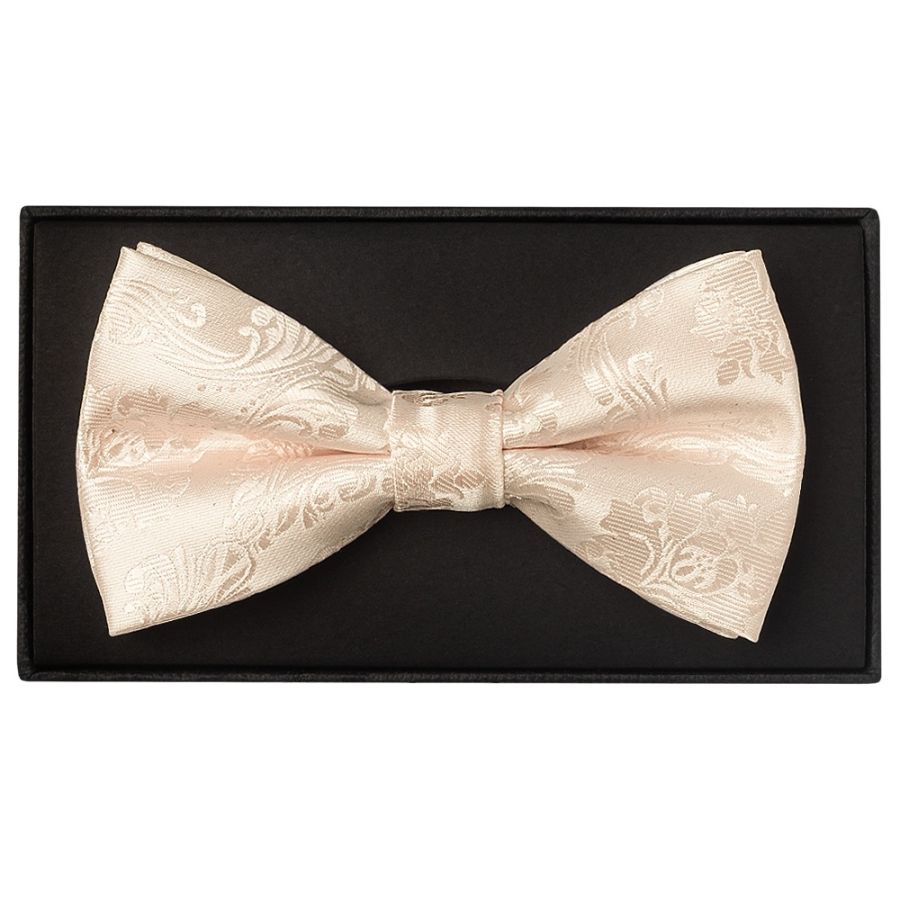 Blush Paisley Handmade Mens Bow Tie