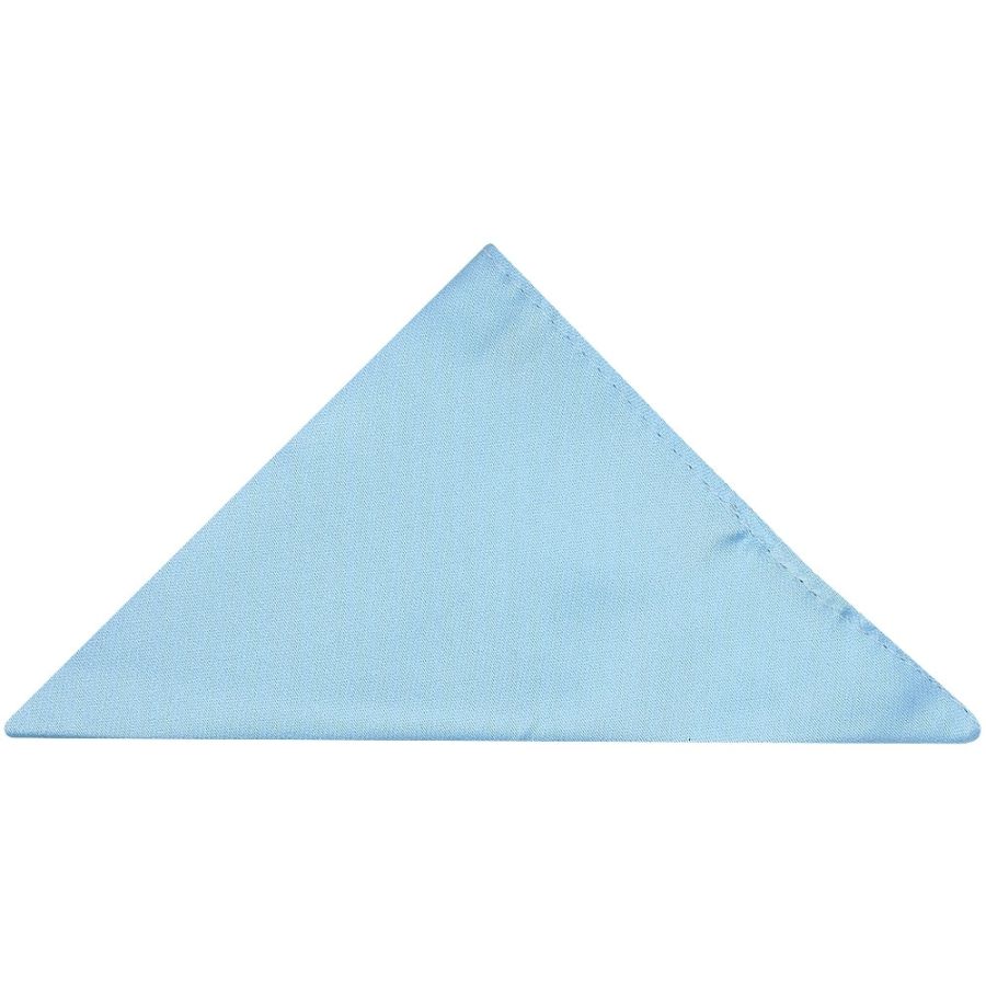 Plain Sky Blue Pocket Square