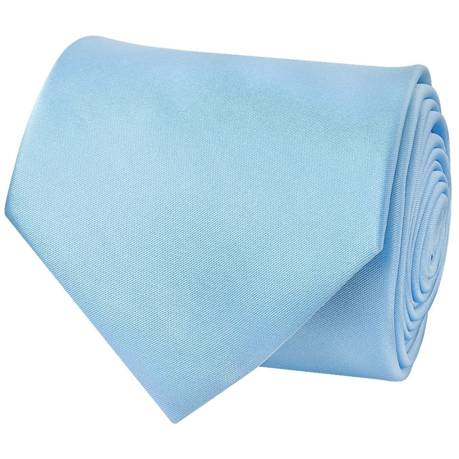 Plain Sky Blue Satin Classic Men's Tie