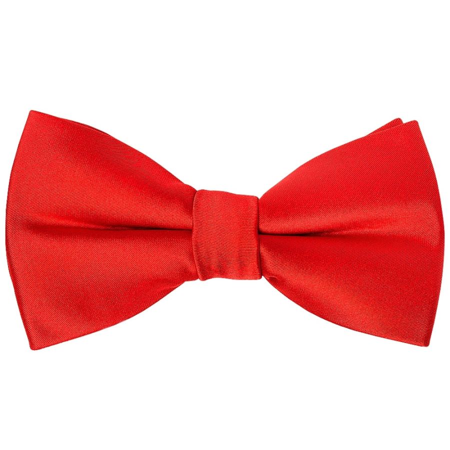 Pre Tied Bright Red Boys Bow Tie Age 18 Months-3 Years