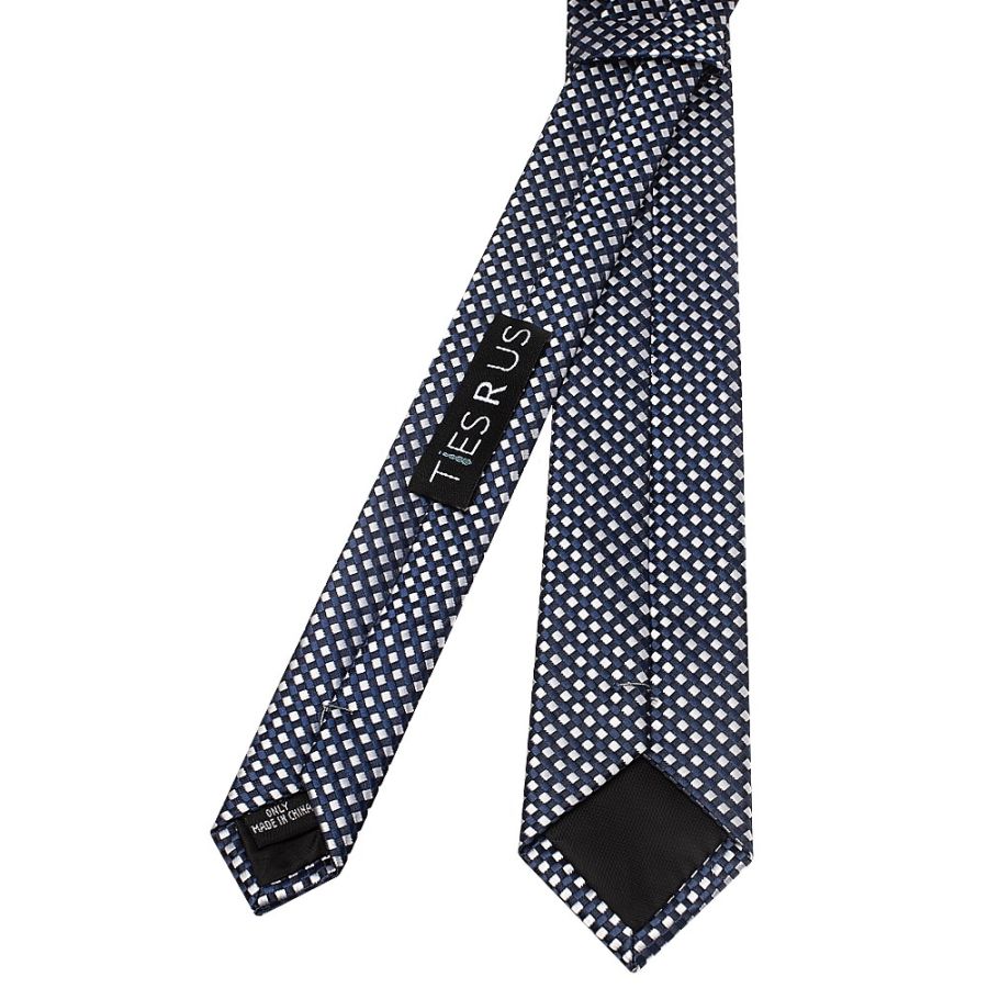 Navy Diamond Neat Skinny Boys Tie